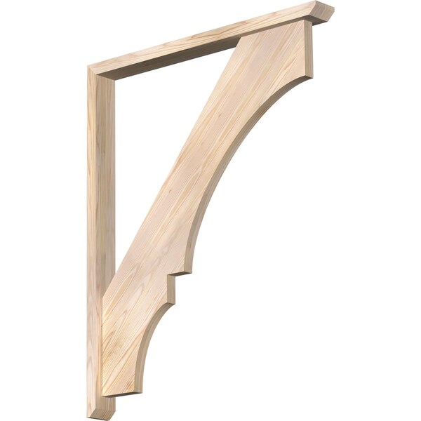Ekena Millwork Balboa Slat Smooth Bracket w/ Offset Brace, Douglas Fir, 3 1/2"W x 36"D x 44"H BKT0402X36X44BOA06SDF - main